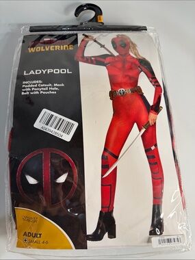 Easy Spirit Ladypool Women's Red and Black Superhero Costume